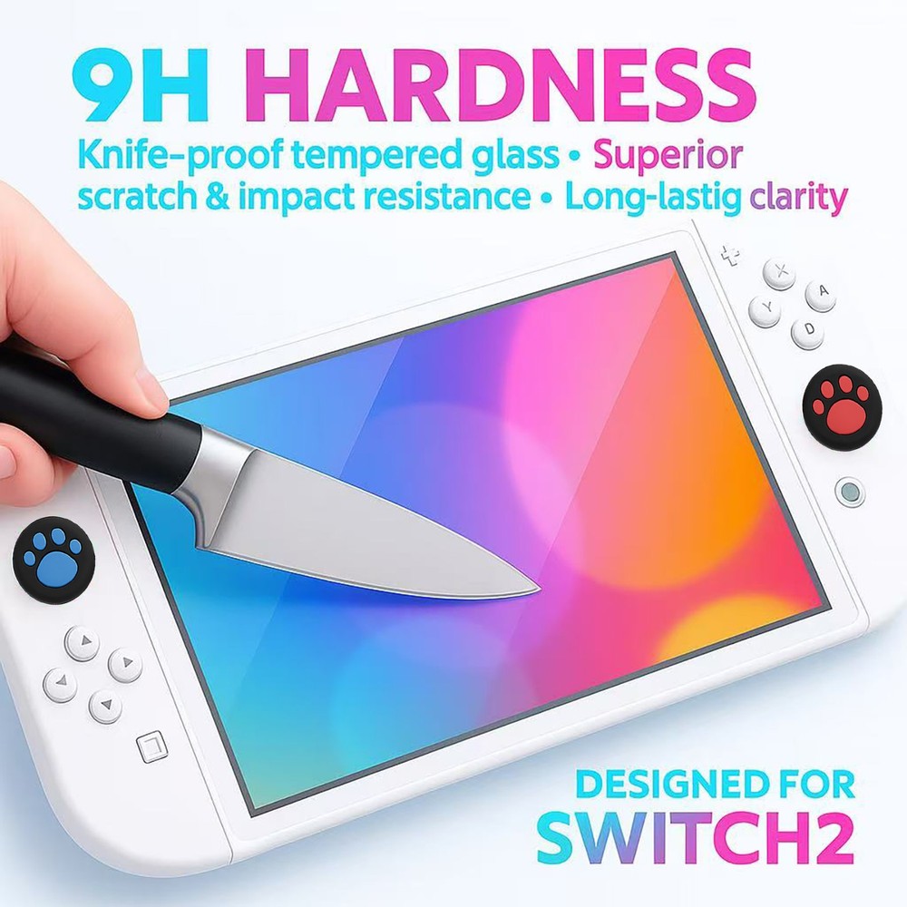 Screen Protector for Nintendo Switch 2 (2025) 9H Tempered Glass