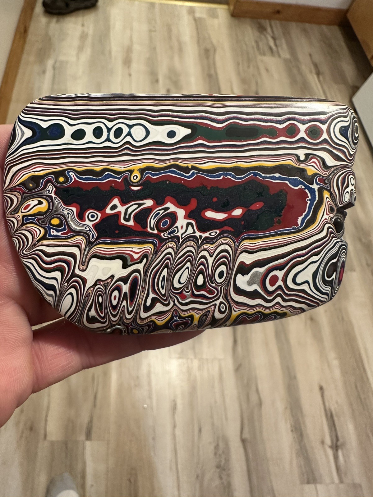 Polished "kenworth"  Fordite specimen Detroit agate