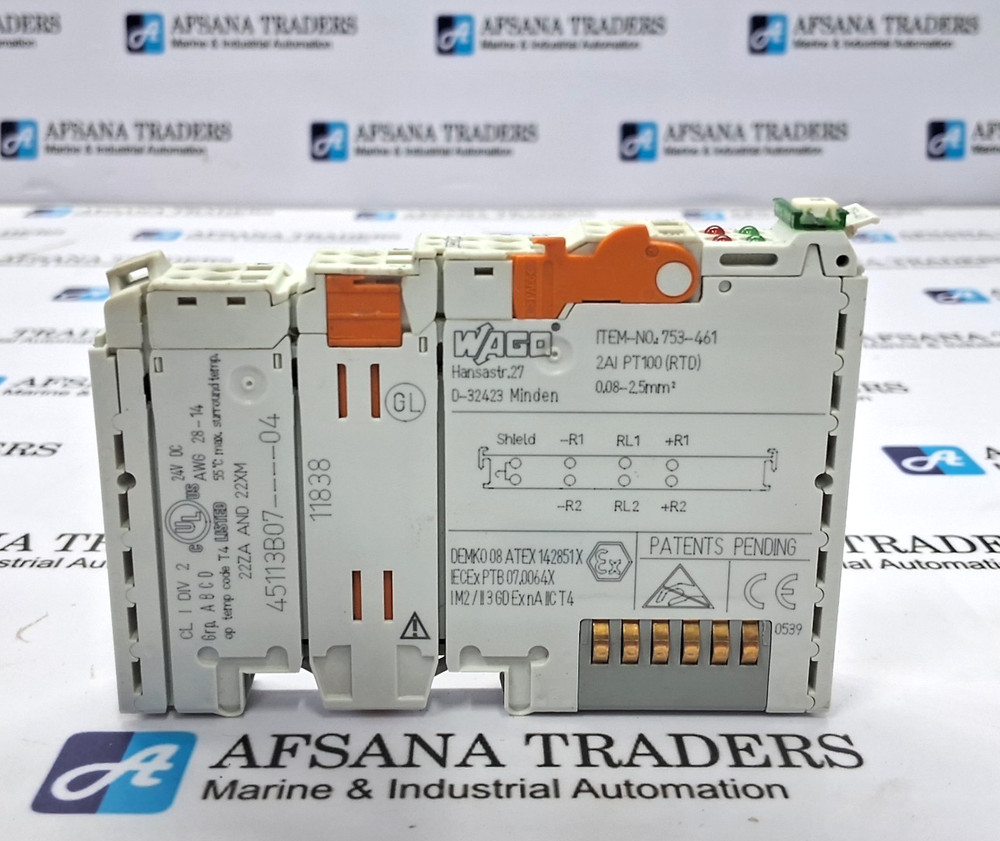 WAGO 753-461 2-CHANNEL ANALOG INPUT MODULE 0.08-2.5MM