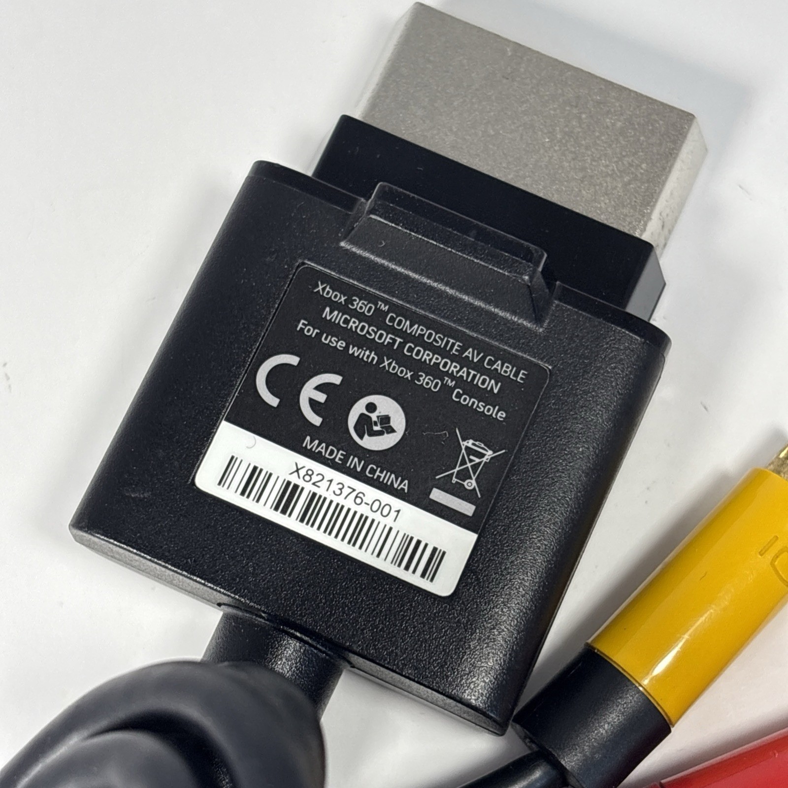 Genuine Official OEM Microsoft XBOX 360 Composite AV Cable X821376-001 Tested
