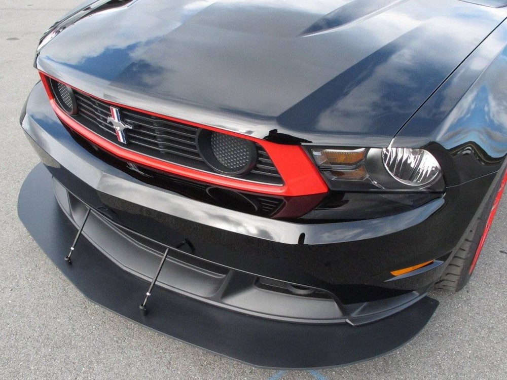 FRONT SPLITTER & 2 SUPPORT RODS for 2010-2012 Mustangs w/ Boss 302, C/S valance