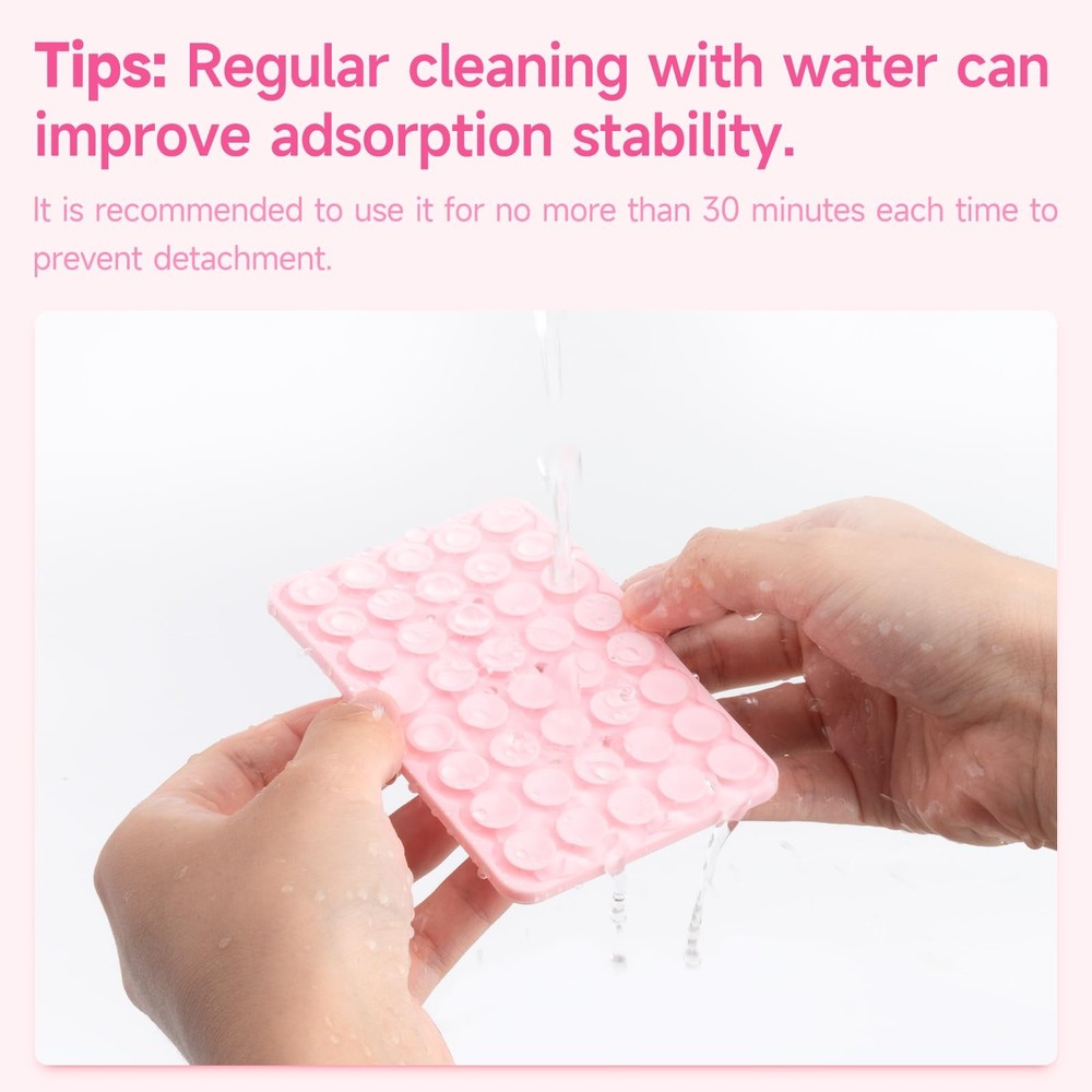 4Pack Silicone Suction Cup Case Mount Double Sided, Hands-Strong Grip Holder ...
