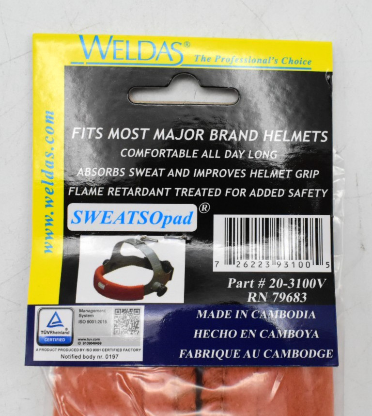 6 Pieces Weldas SWEATSOpad Welding Helmet Comforter Sweat Band 20-3100V