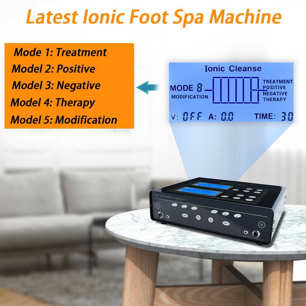Upgraded Dual Detox Ionic Foot Bath Spa Cleanse Machine with New Infrared Belt