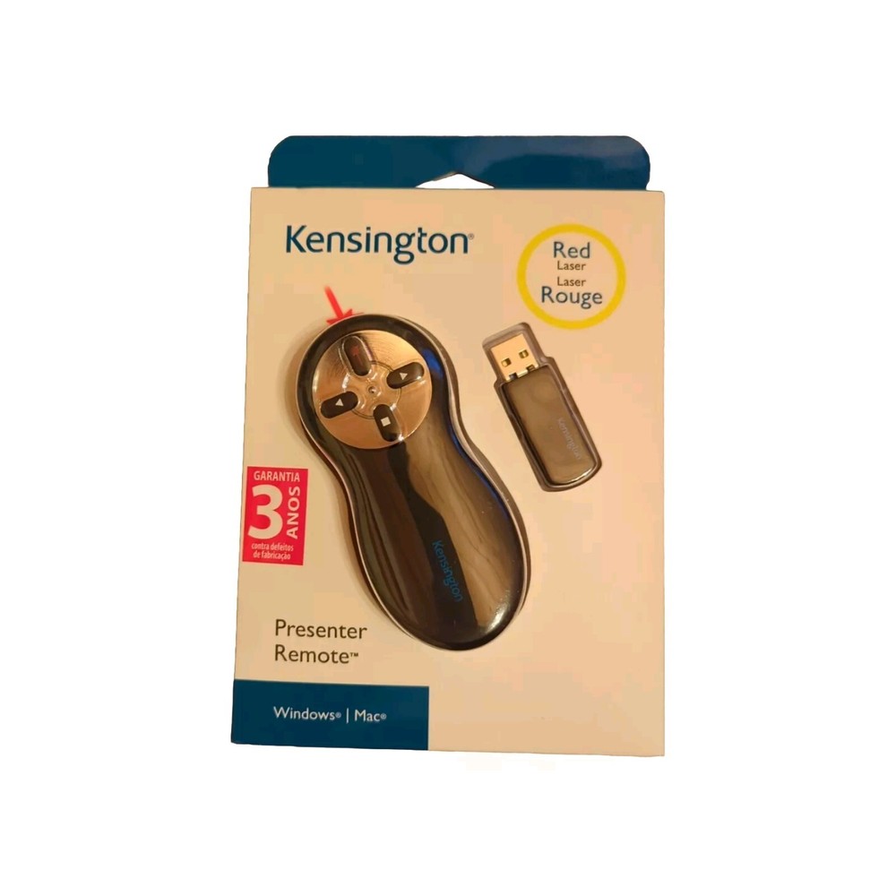 Kensington Wireless Presenter with Laser Pointer NEW Black 65 Feet