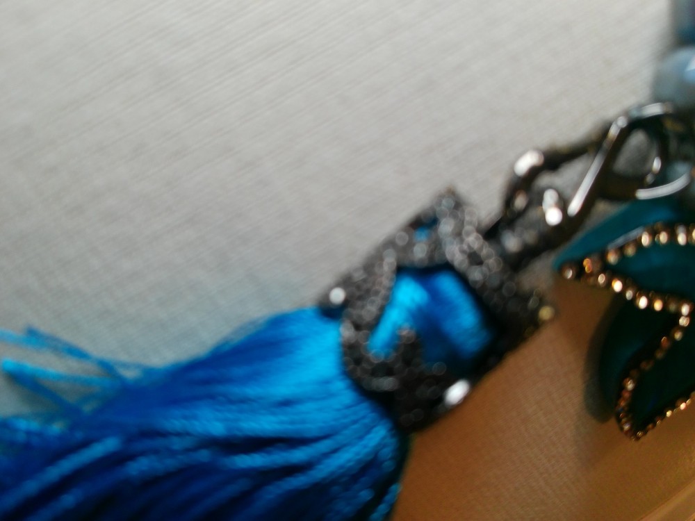 Two Toned Blue statement necklace (420)