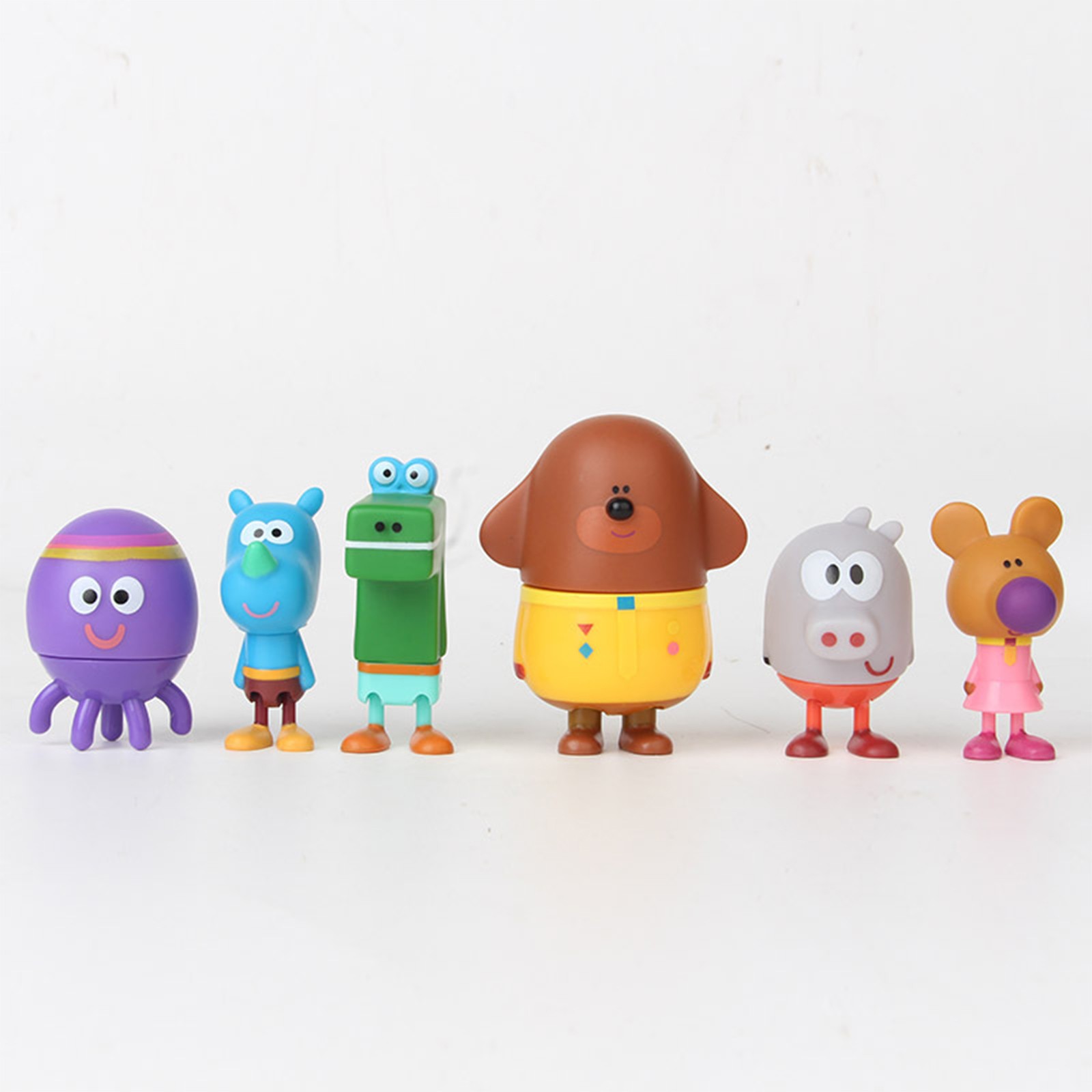 6X Hey Duggee Crocodile Happy Squirrel Octopus Betty Topper Action Figures Toys-