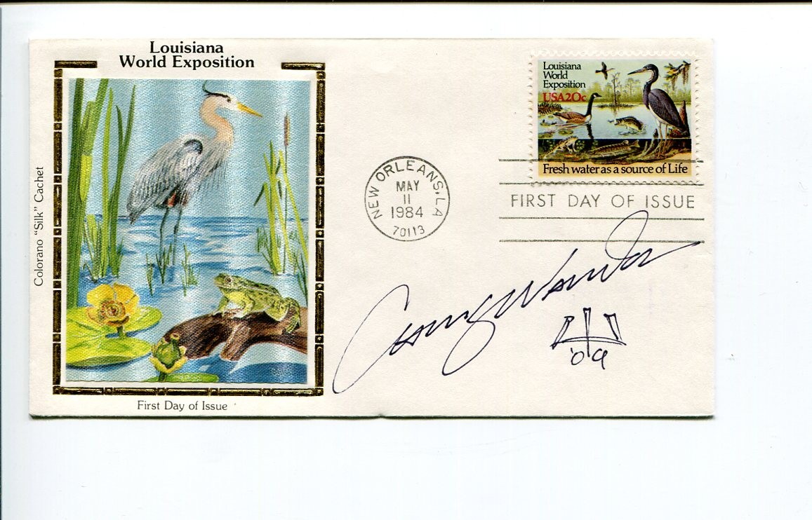 Chris Warner Barb Wire Cartoonist Artist Signed Autograph FDC Sketch