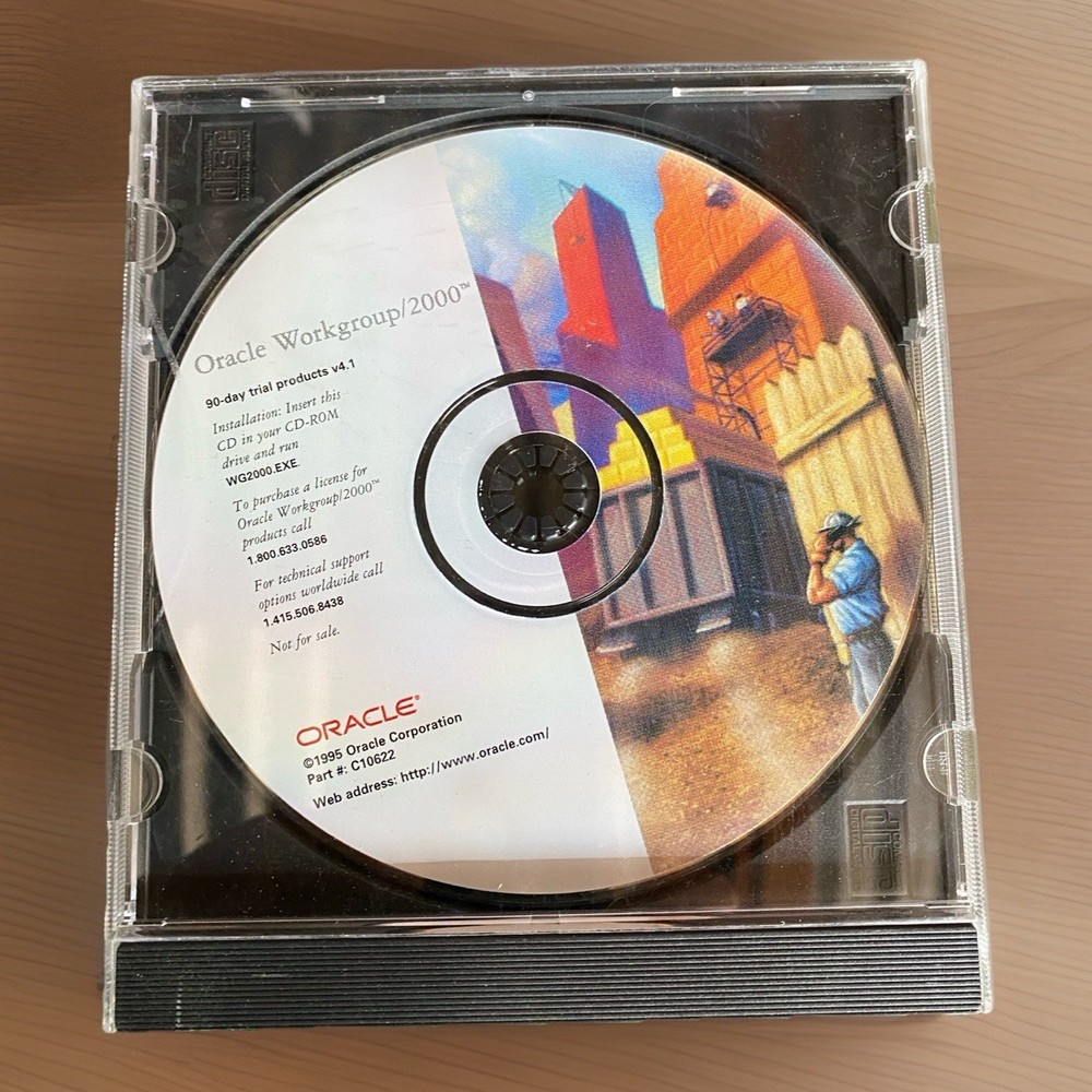 Oracle Workgroup 2000 Software Disc Vintage