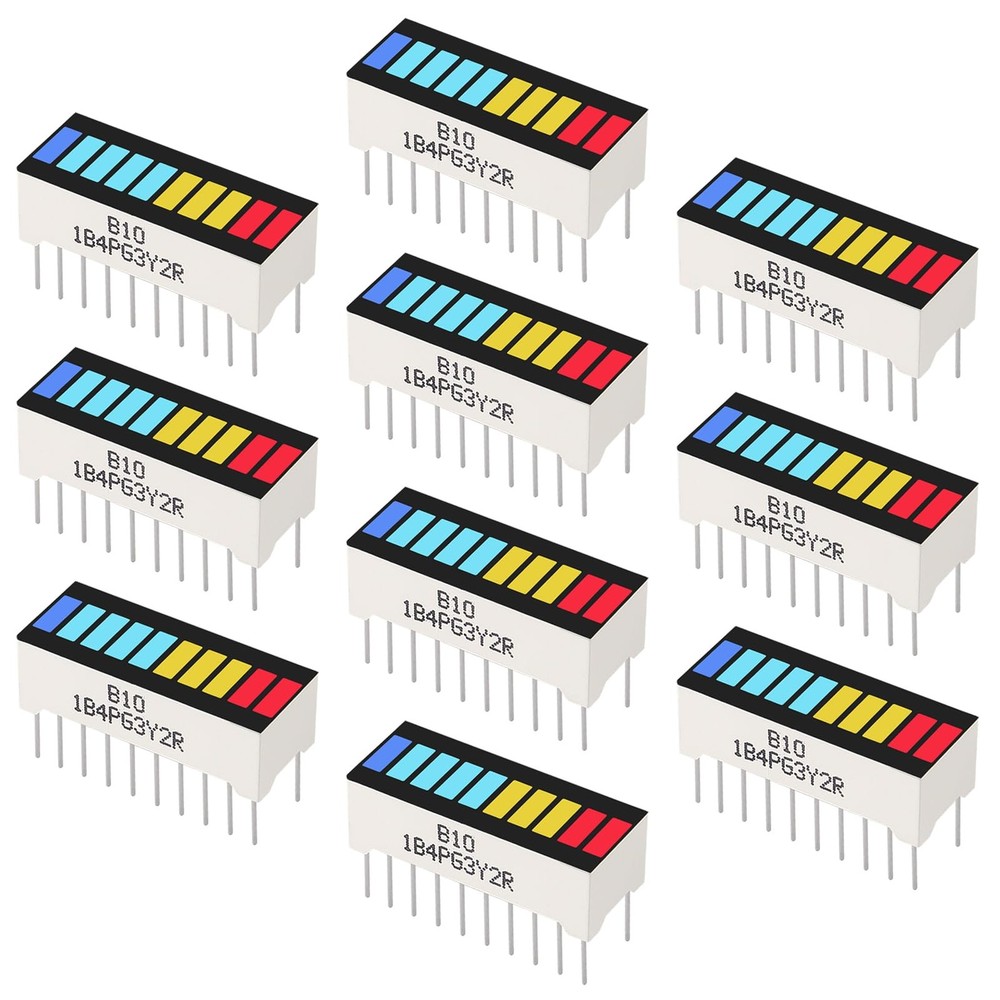 10pcs 10 Segment LED Bar Graph Display 4 Color for Arduino DIY Projects