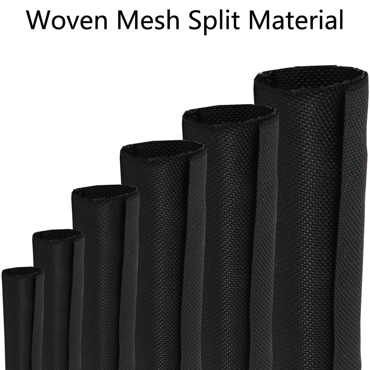 Split Wire Loom Mesh Cable Sleeving Management Wiring Harness Wrap Lot