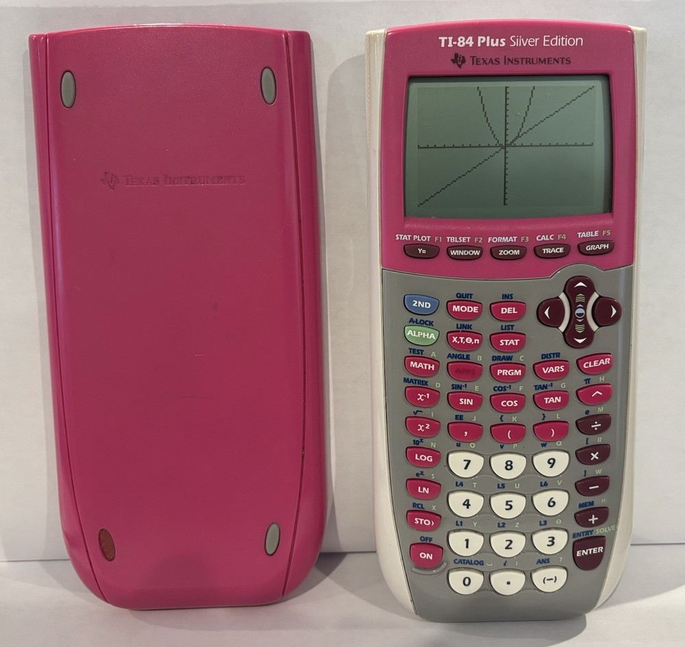 Texas Instruments TI-84 Plus Silver Edition Graphing Calculator - Pink