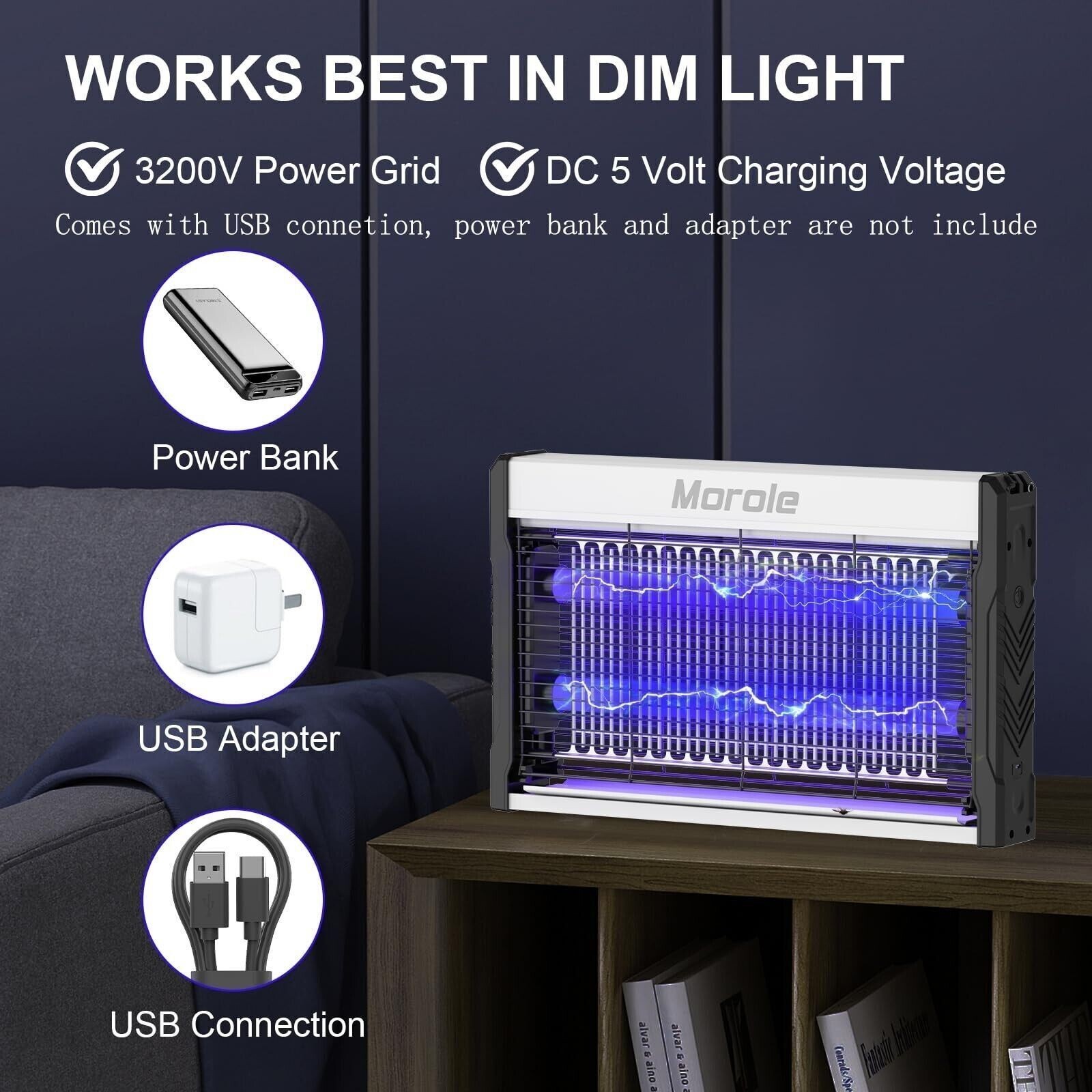 Electric Indoor Light Lawn Lamp Insect Killer Mosquito Zapper Bug Pest Fly Trap