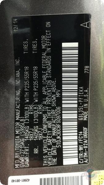 Used A/C Selector Switch fits: 2015 Toyota Sienna automatic temperature control