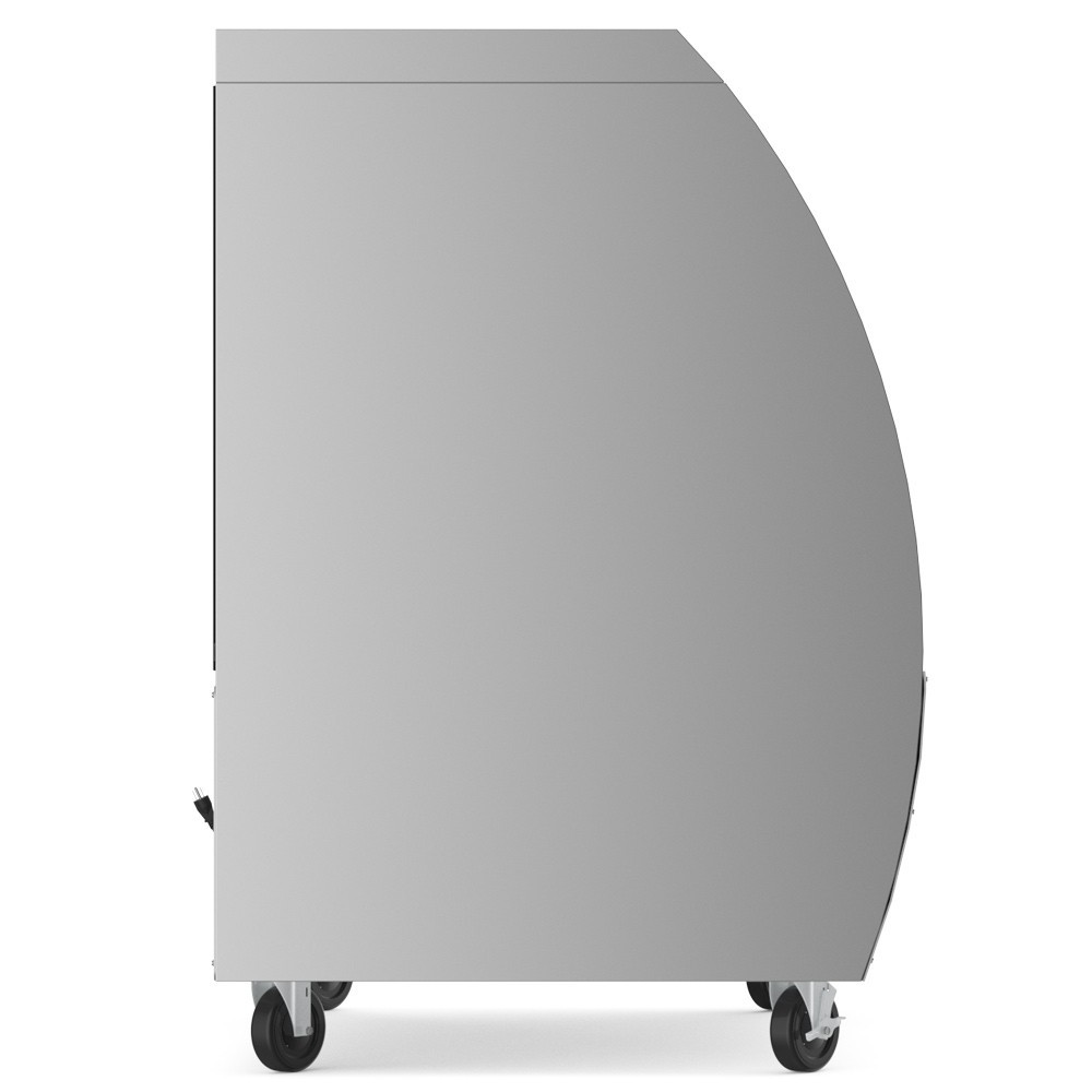 Deli case 64" Gravity Coil. S/S, installed casters