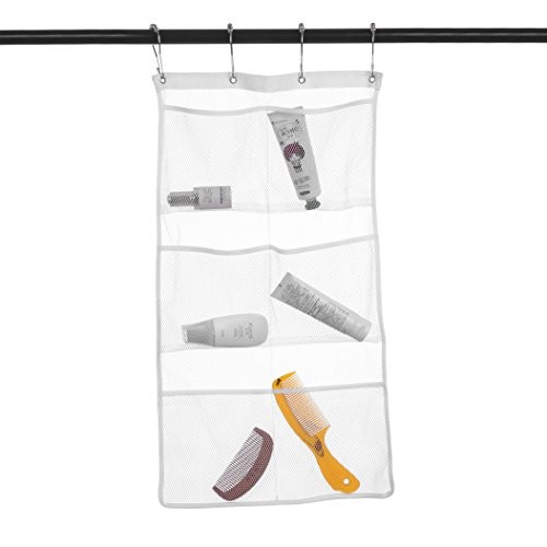 2 Pack Mesh Hanging Caddy Organizer with 6 Pockets, 2 Pack 6-Pocket Mesh