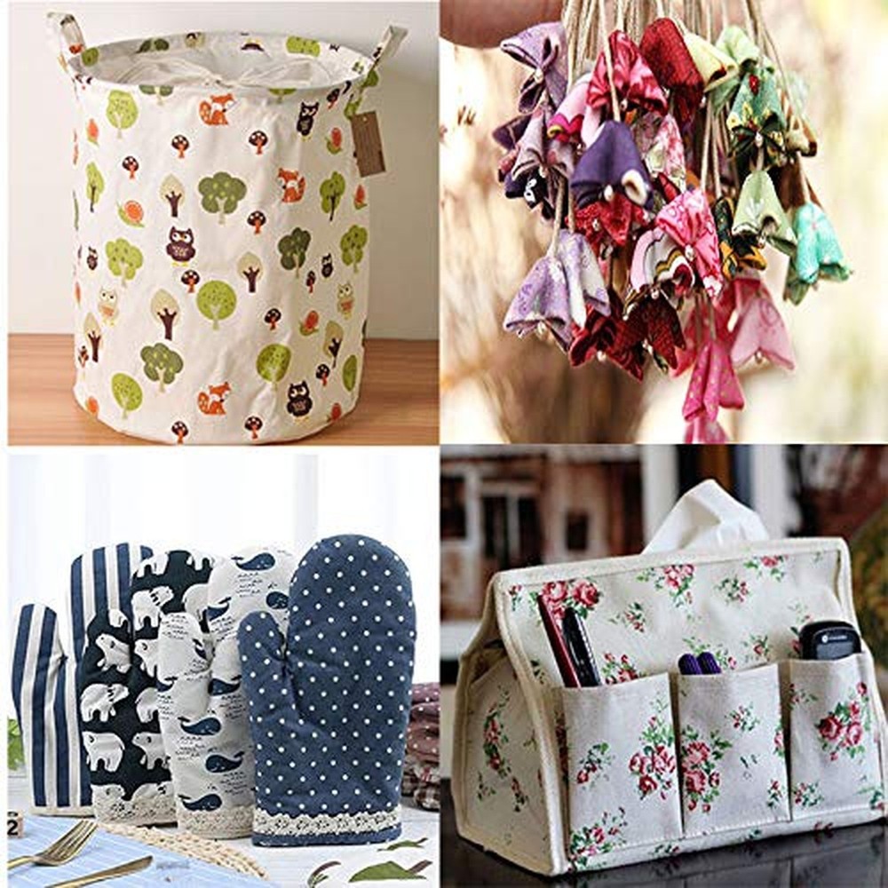 200 pcs Fabric Squares Sheets Patchwork Craft Cotton Quilting Fabric Bundles ...