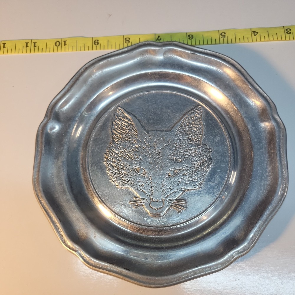 wilton  pewter fox plate