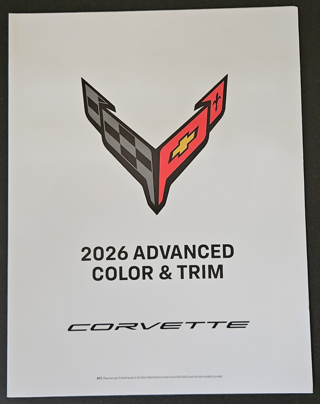 2026 CHEVROLET CHEVY CORVETTE C8 - DEALER ADVANCED COLOR CHIP & TRIM BROCHURE