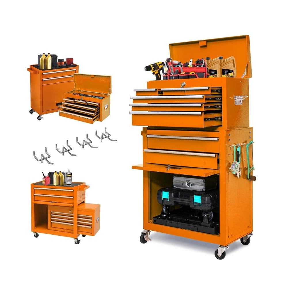 Go Big 8-Drawers Tool Chest Tool Box, Rolling Tool Chest with Wheels, Rolling...
