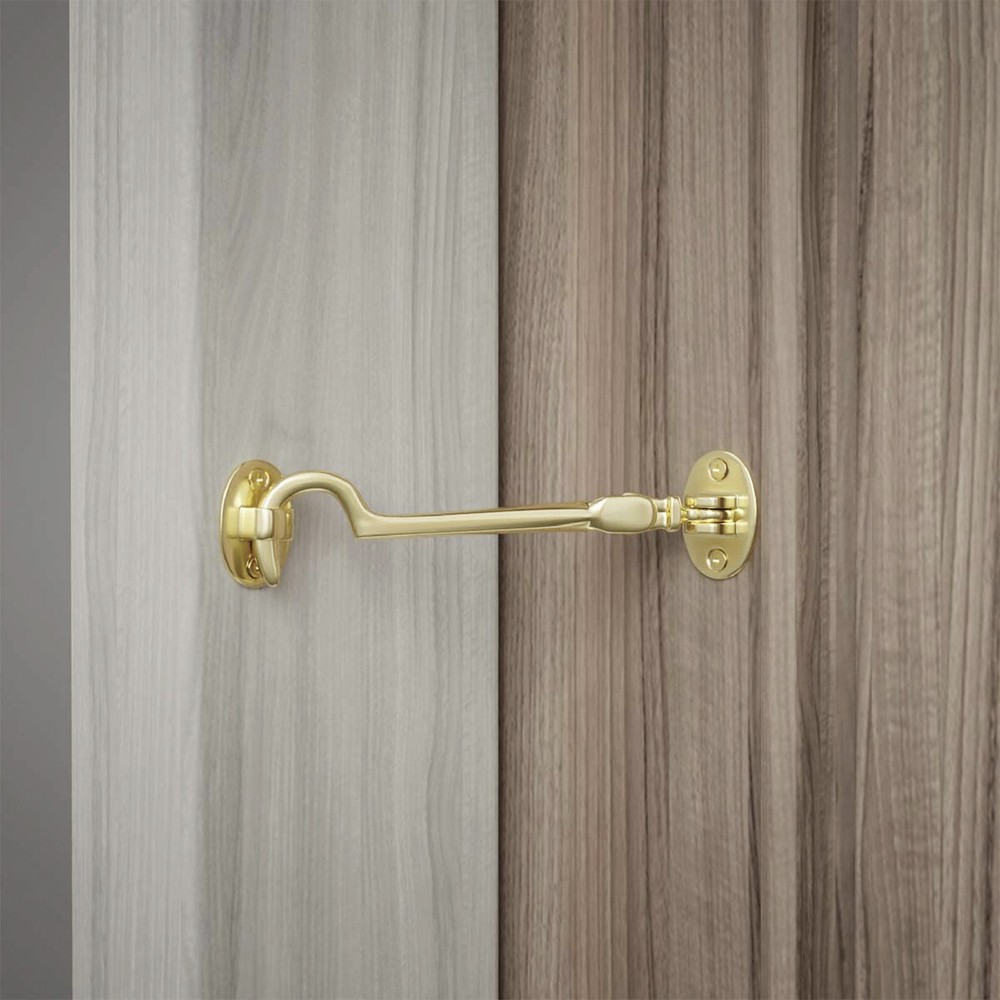 Solid Brass Cabin Eye Hook Latch for Doors and Cabinet Renovators Supply