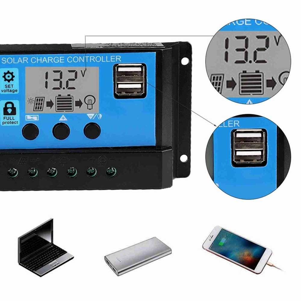 50A 12V 24V Auto Solar Charge Controller PWM Controller(50A)