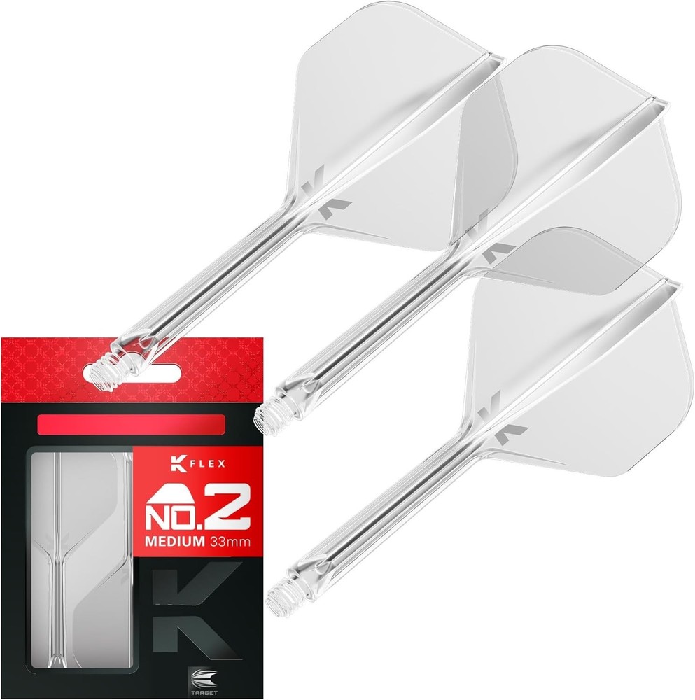 Ultimate Stability – K-Flex Integrated Dart Flights & Shafts, 3 Medium Size