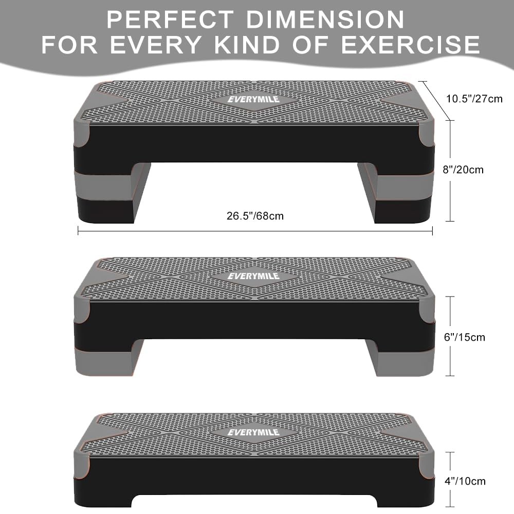 Aerobic Exercise Step, Adjustable Aerobic Stepper for Exercise, Workout Step ...