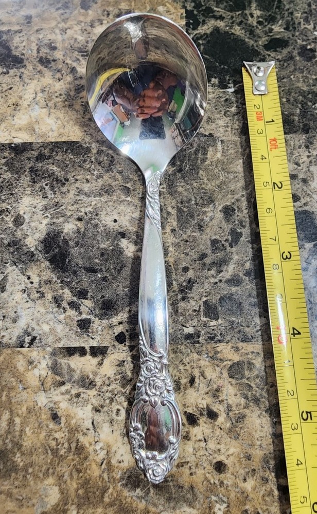 ✅️ MID CENTURY c1953 BALLAD PATTERN SILVERPLATED CREAM & SAUCE LADLE 🤍 🤎