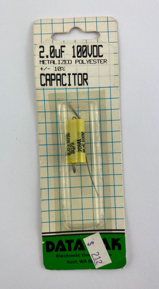 Data-Pak 2.0 UF 100 VDC Capacitor - Metalized Polyester - 708A1