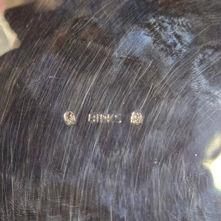 BIRKS Silver Plate Footed Serving Bowl with Plastic Insert includes original box