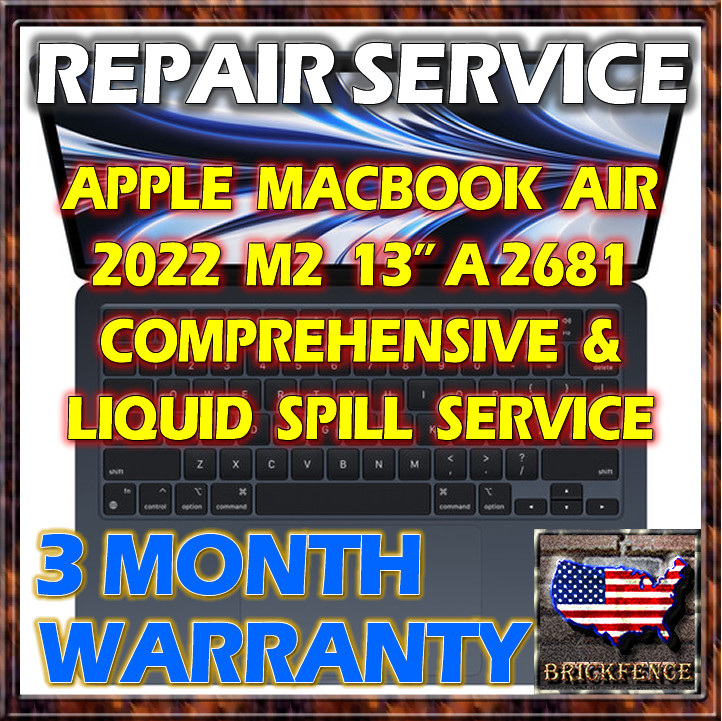 MACBOOK AIR 13 A2681 M2 2022 LAPTOP 820-02536-A LOGIC BOARD REPAIR &LIQUID SPILL