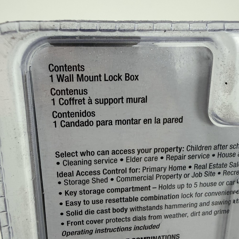 Master Lock Wall Mount Lock Box Combination Dials 5401D NEW