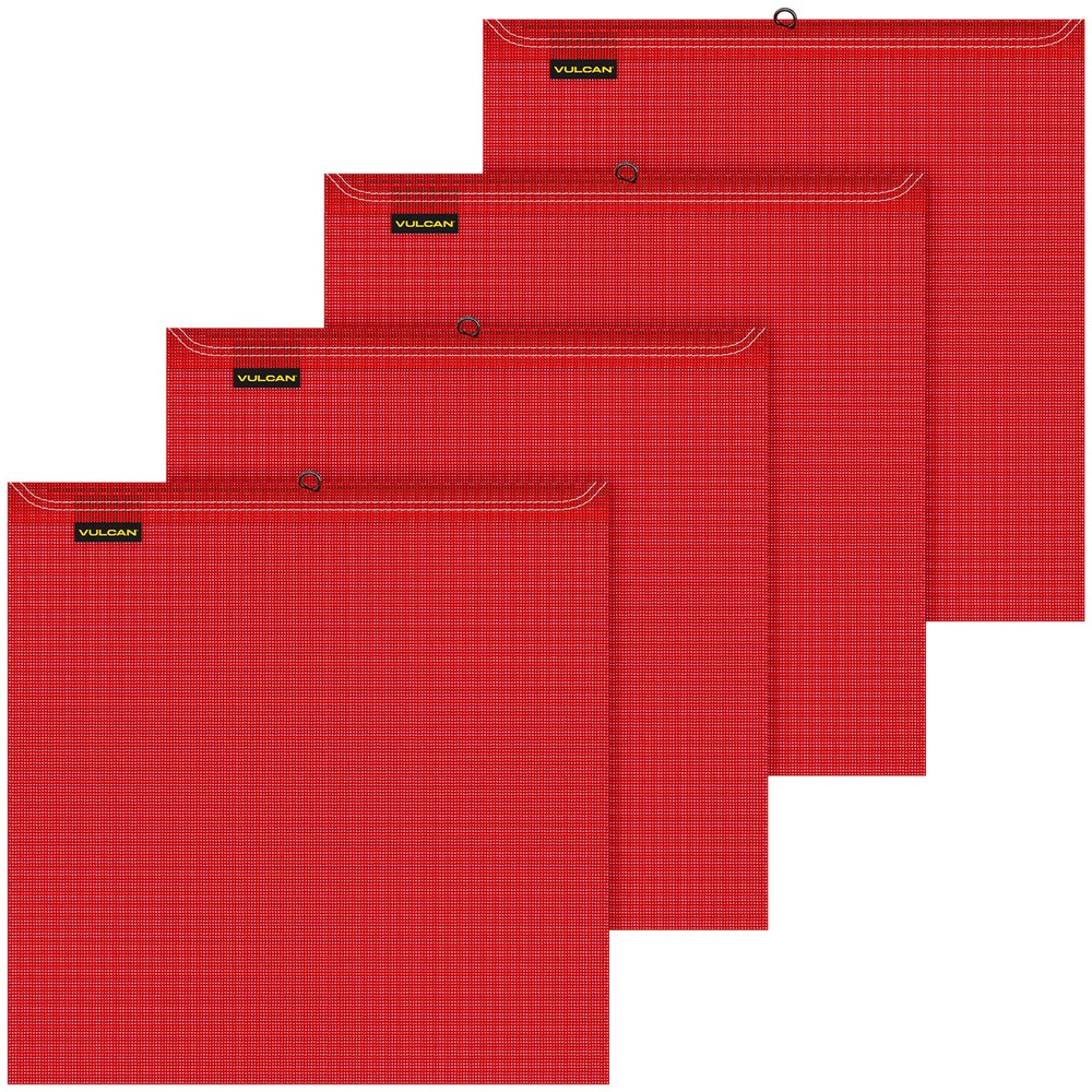 VULCAN Safety Flag - Wire Loop -18" x 18", 4 Pack - Vinyl Coated Polyester