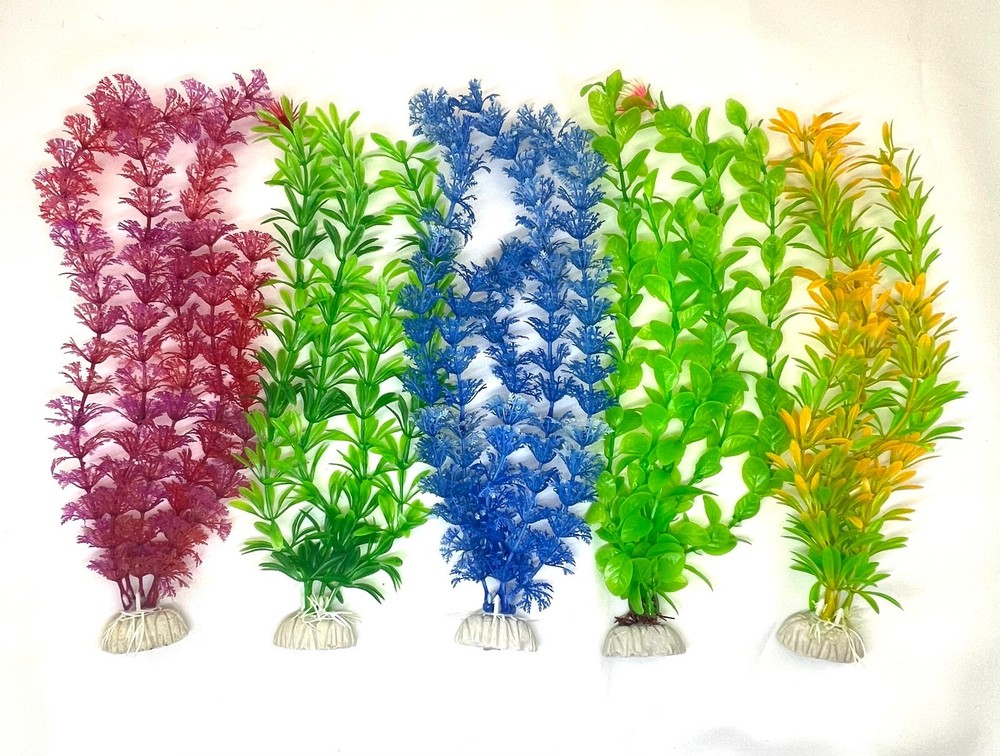 20 Pack Aquarium Artificial Plants - Various Sizes