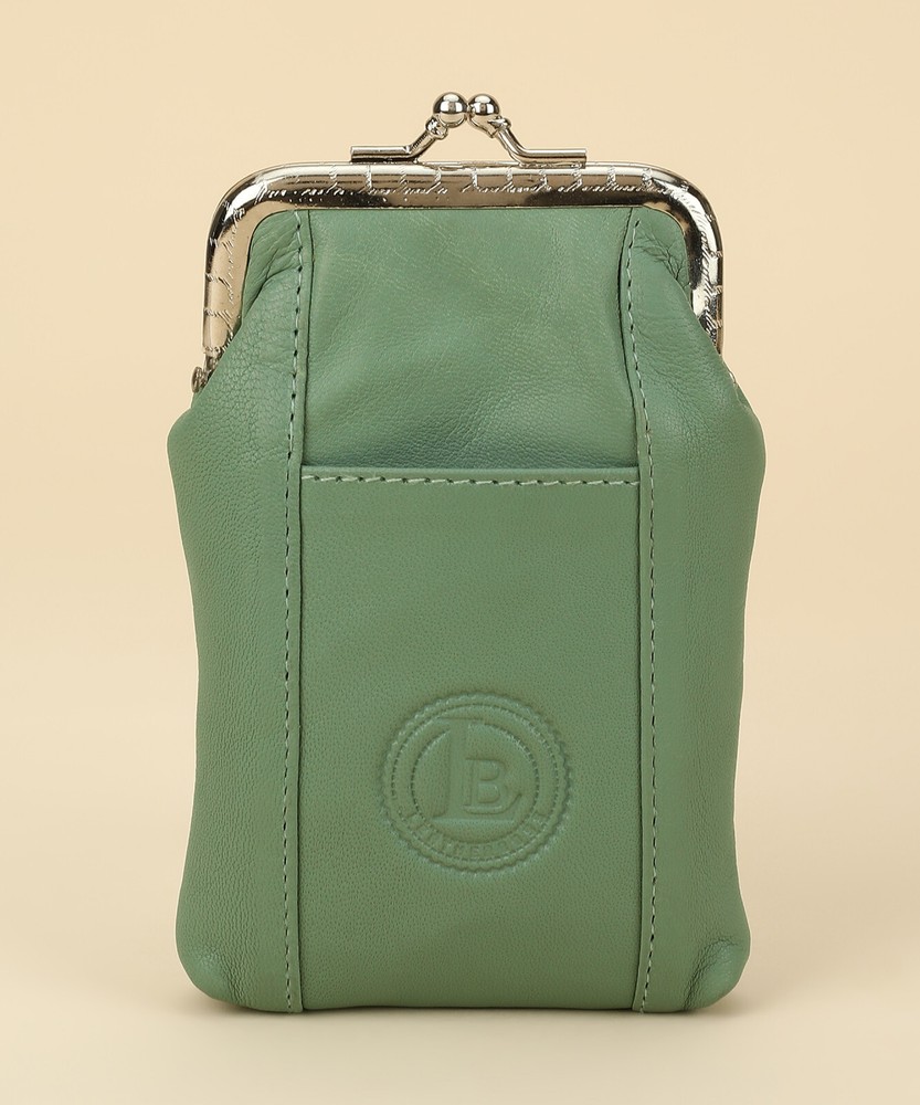 Genuine Leather Cigarette Case with Lighter Pouch Soft Green by Leatherboss