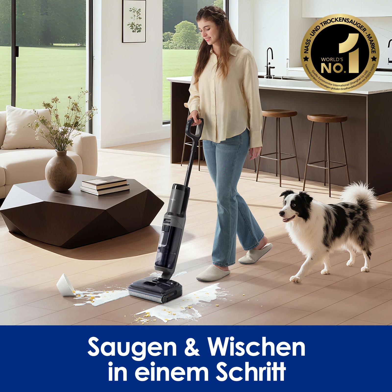 Tineco FLOOR ONE i6 Stretch Wet Dry Vacuum Cleaner,Vacuum & Mop in One Step