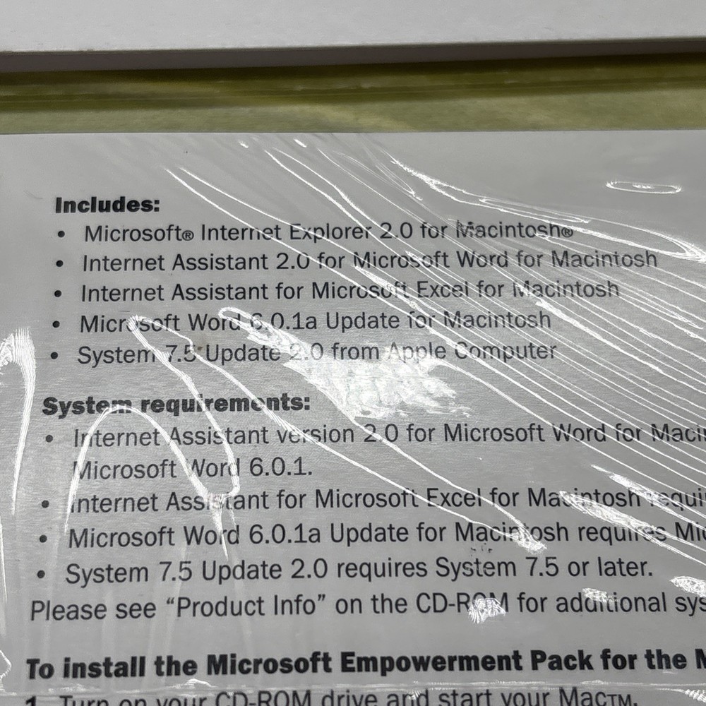 The Microsoft Empowerment Pack For The MAC CDROM