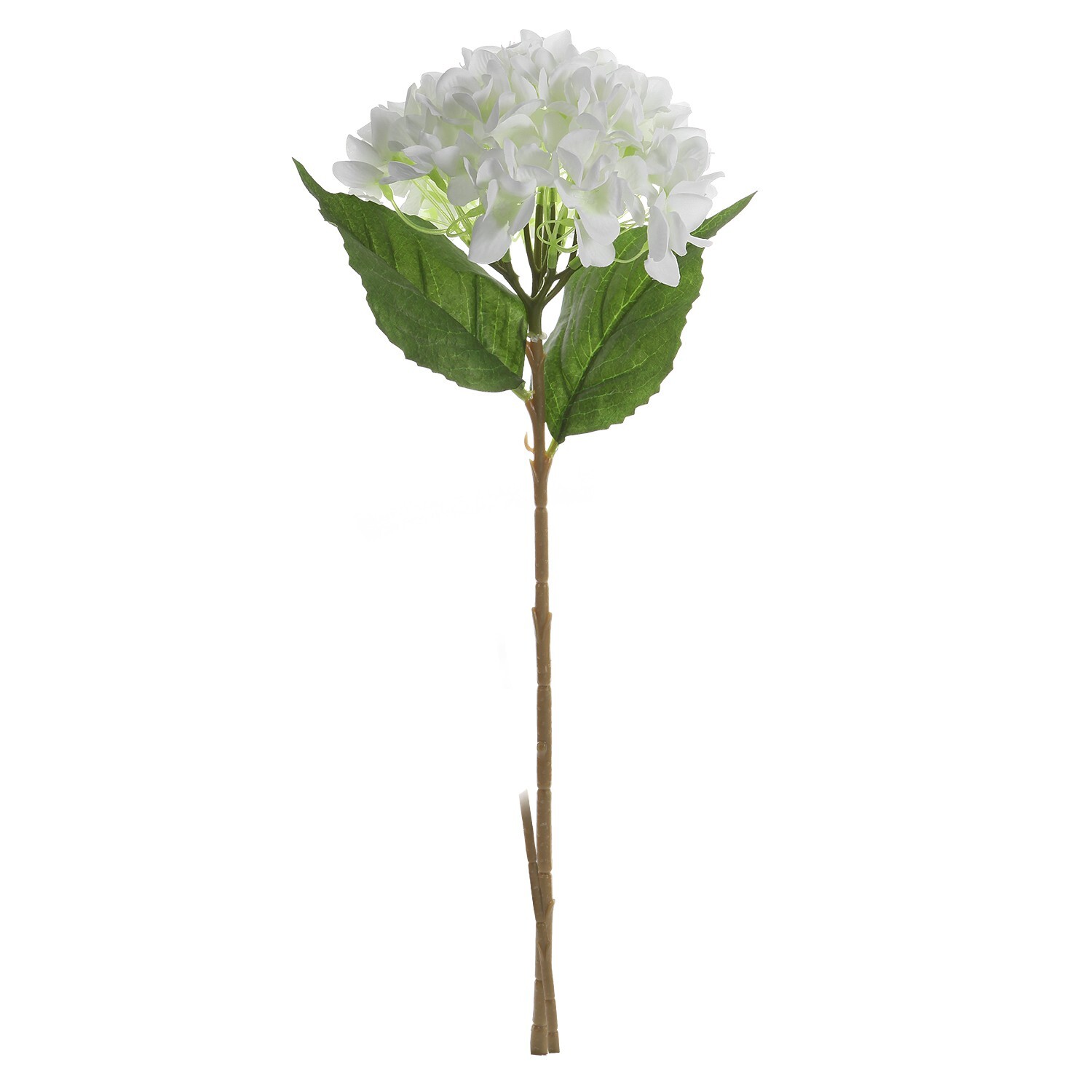 EZFLOWERY 5 Pcs Artificial Silk Hydrangea Flowers 18'' Bouquet Arrangement White