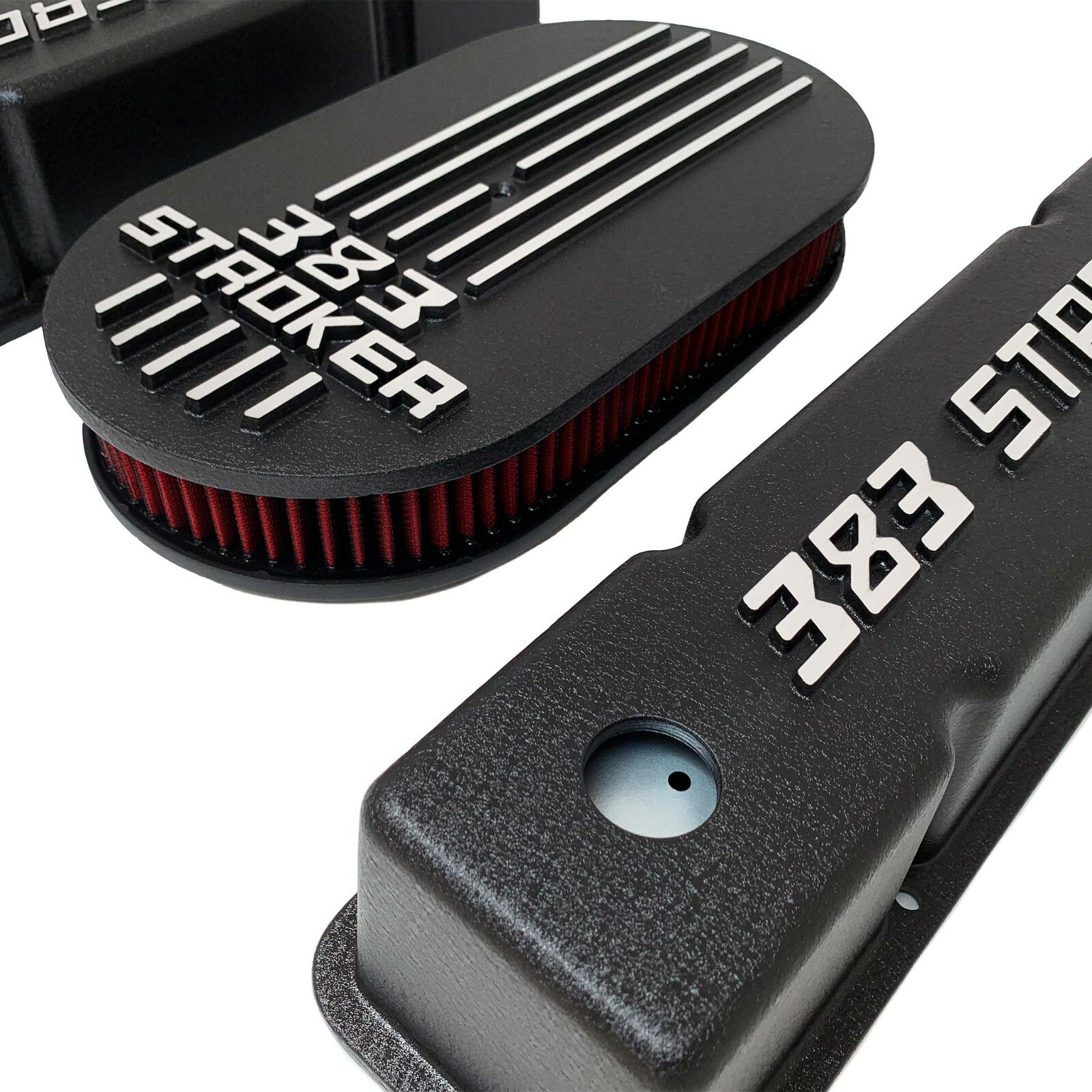 383 STROKER Valve Covers & Air Cleaner Kit - Black - Made in the USA - Ansen USA