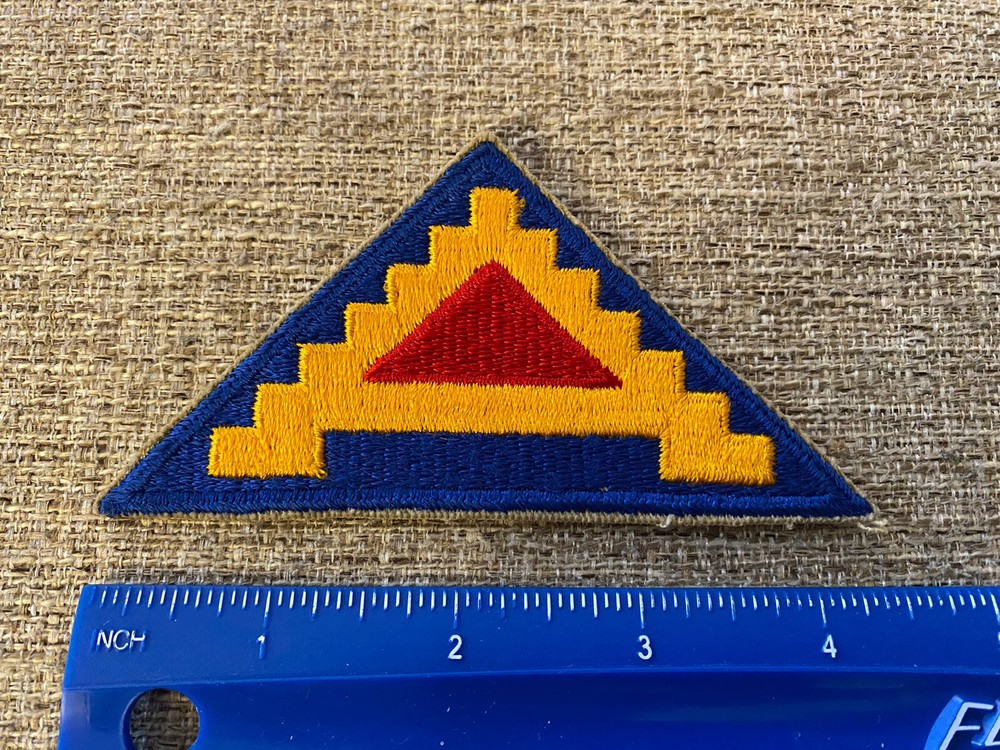 US Army 7th Army Triangle Red Blue Yellow Patch INV9266