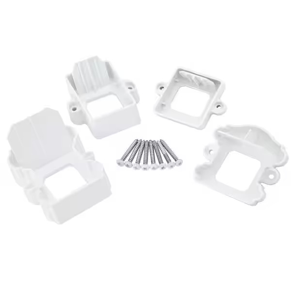 Armorguard Classic White Plastic Stair Rail Hardware Kit