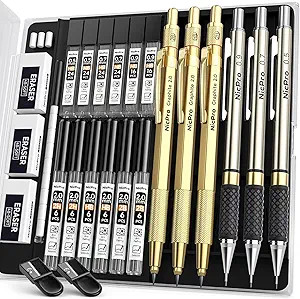 Metal Drafting Pencil Set