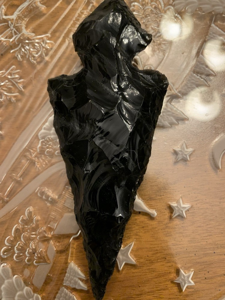 Black Obsidian 6 Inch Arrowhead