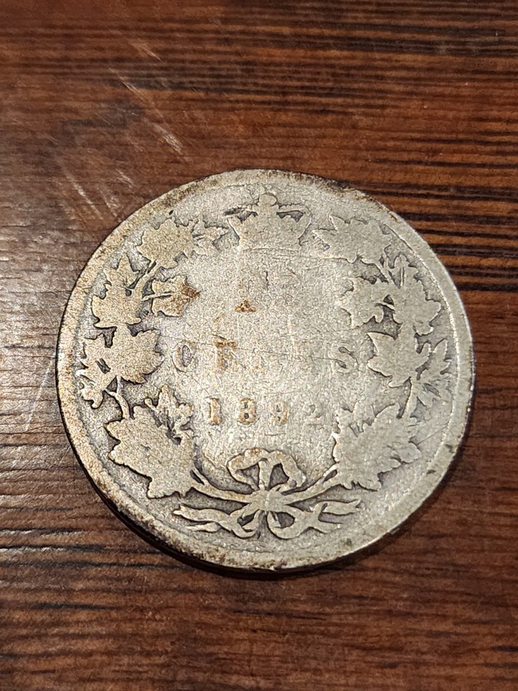 1892 Canada 25 Cents Silver Coin