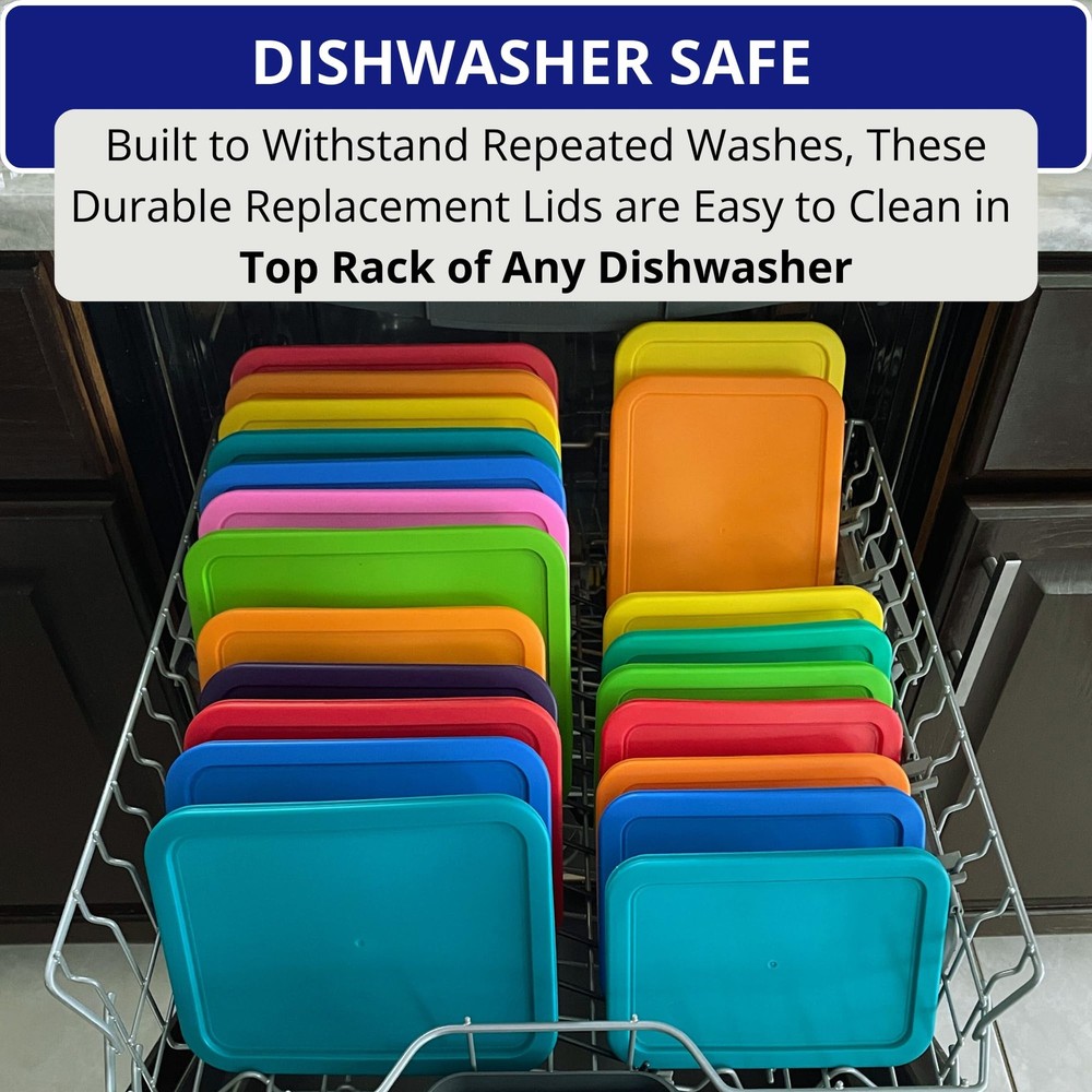 1, 2, 4 & 7 Cup Round & 3, 6, 11 Cup Rectangle Replacement Lids/Covers for Py...