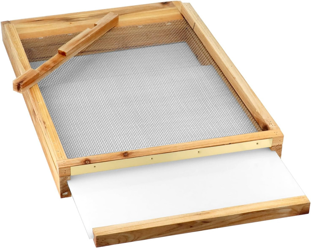 10 Frame Beehive Screened Bottom Board Beeswax Cedar Ventilated Base