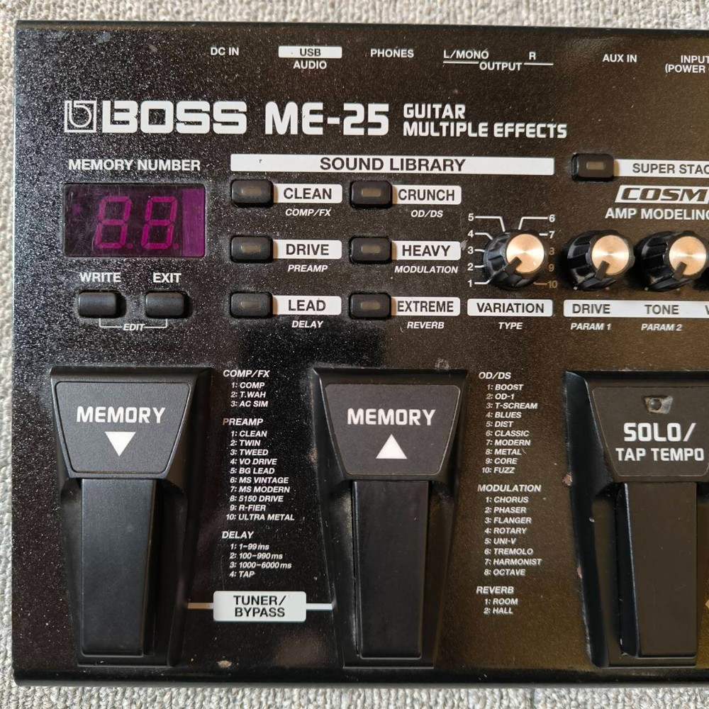 BOSS ME-25 Guitar Multiple Effects Pedal Multi-Effector W/ Power Cord JP