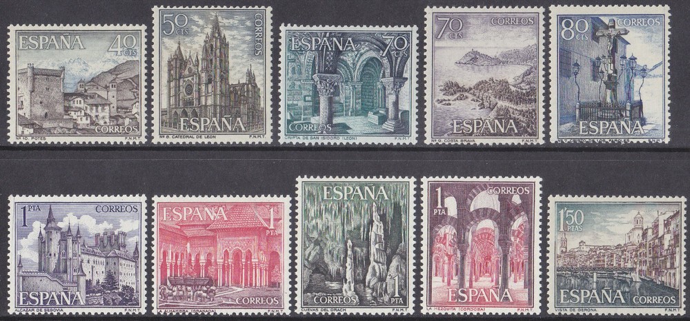 Spain - 1964 (1541-1550) Mint never Hinged - Monuments