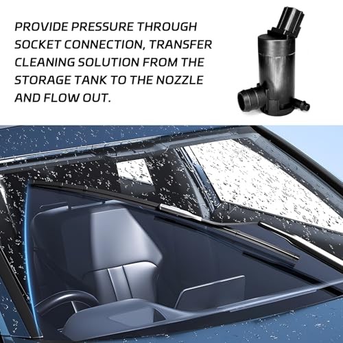 Windshield Washer Pump with Rubber Grommet, Replacement Windshield Washer 1PCS